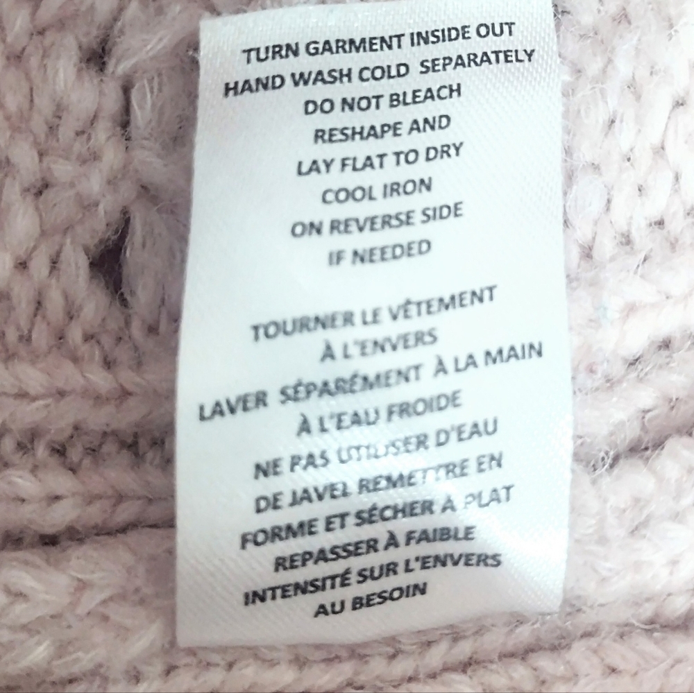 Chelsea & Theodore Women's Pink Crochet Sweater Size XS - Picture 4 of 5
